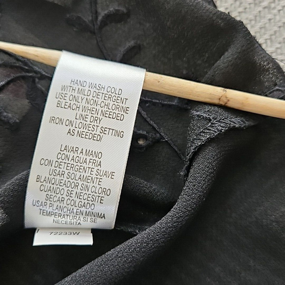 Studio I - Maxi Length 2 Piece Black Dress with Button Up Blouse Size 20W - Picture 13 of 16